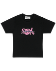 Escuela De Nada - 4 the Girlies Black Baby Tee